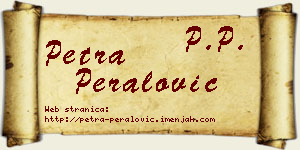 Petra Peralović vizit kartica